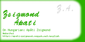 zsigmond apati business card